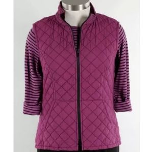 CUT LOOSE ⭐ Quilted Parachute Zipper Front Vest ⭐ Gladiola ⭐ Small ⭐ New w/Tags